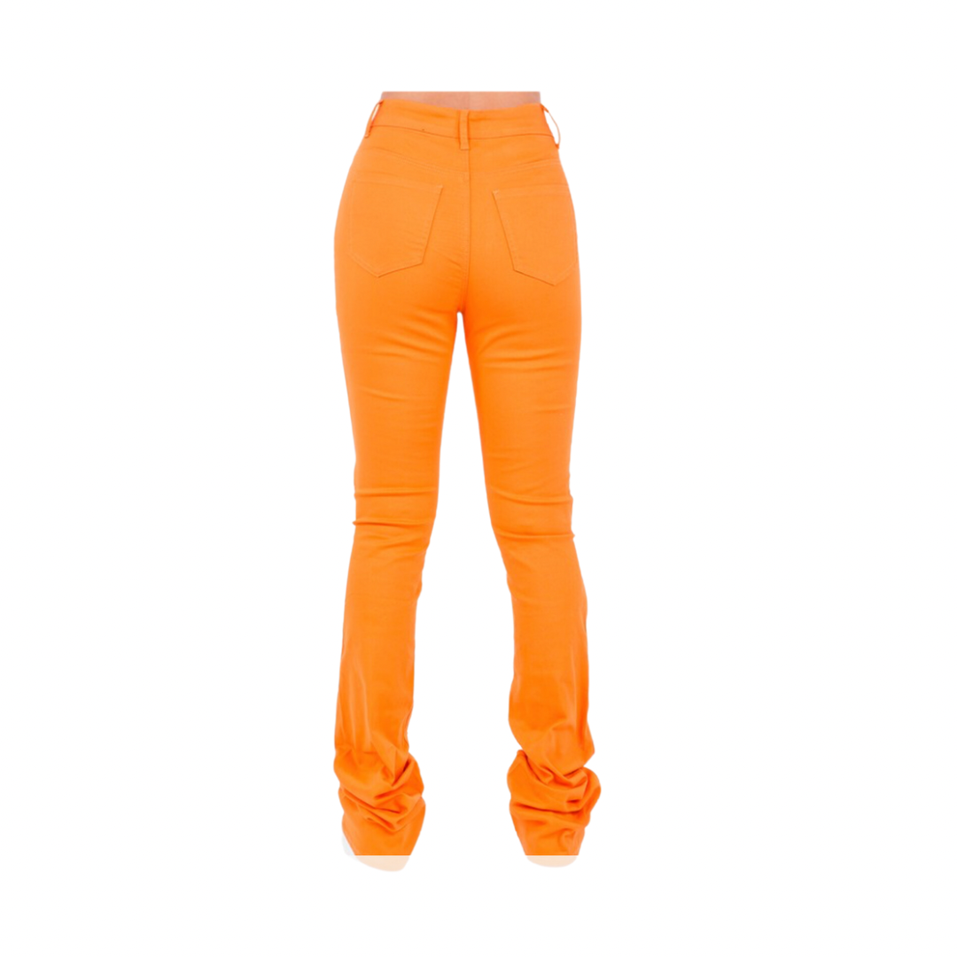 Calling For You Stacked Cut Out Jeans