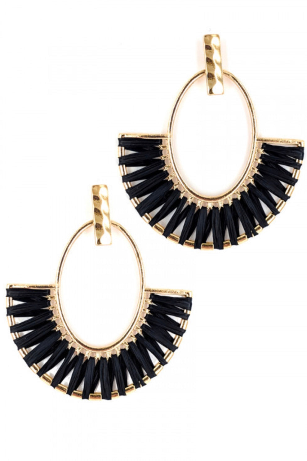 Wrapped Oval Earrings
