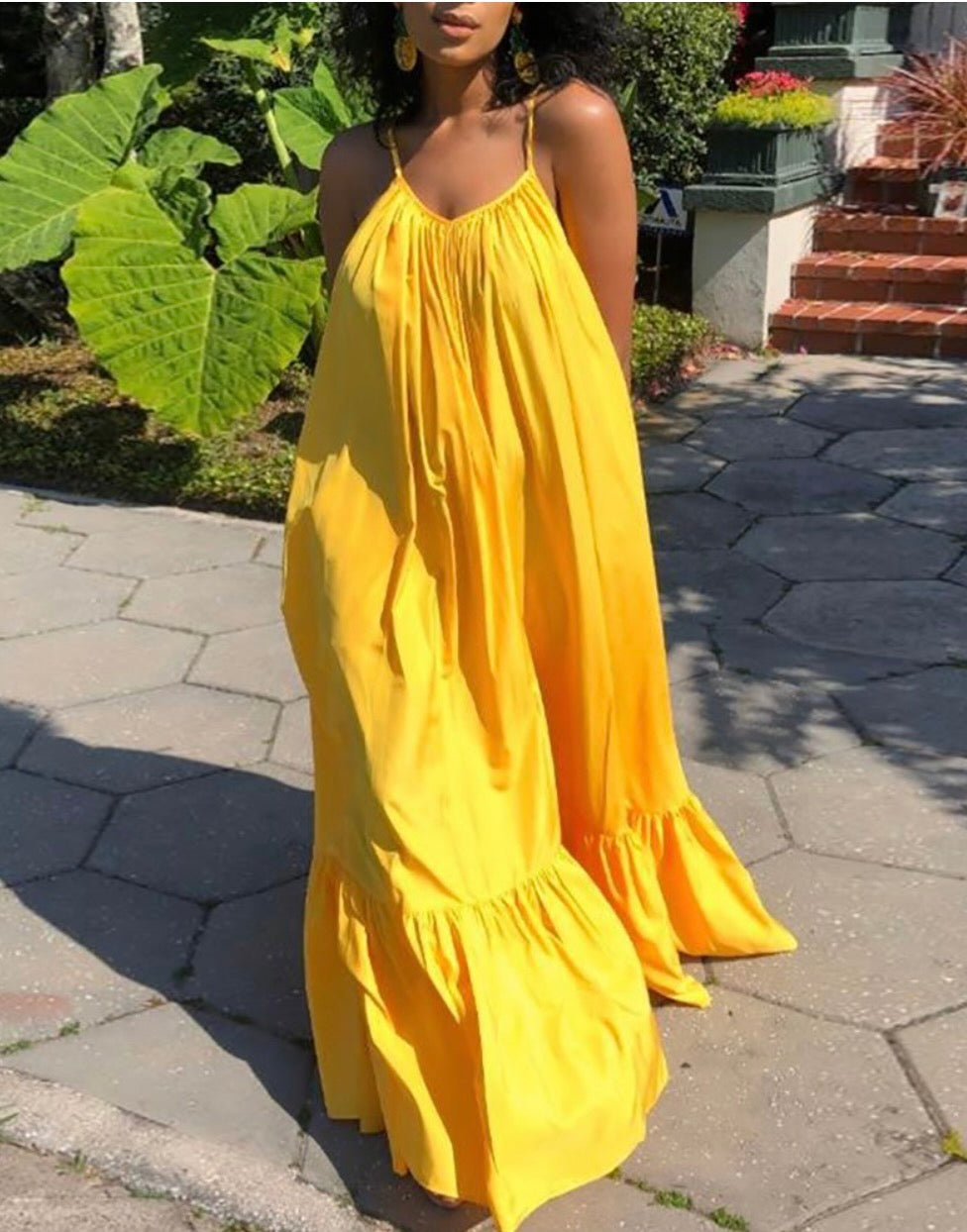 V-neck Maxi