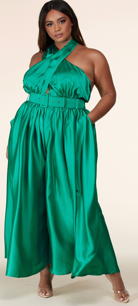 Criss Cross Halter Jumpsuit