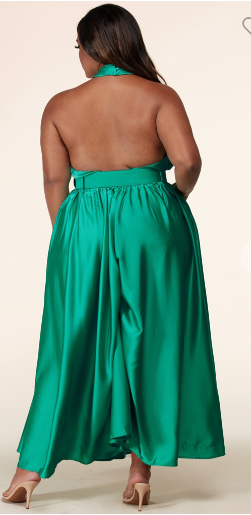 Criss Cross Halter Jumpsuit