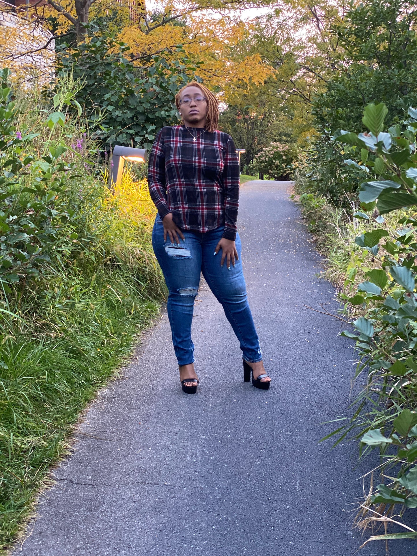 Plaid top